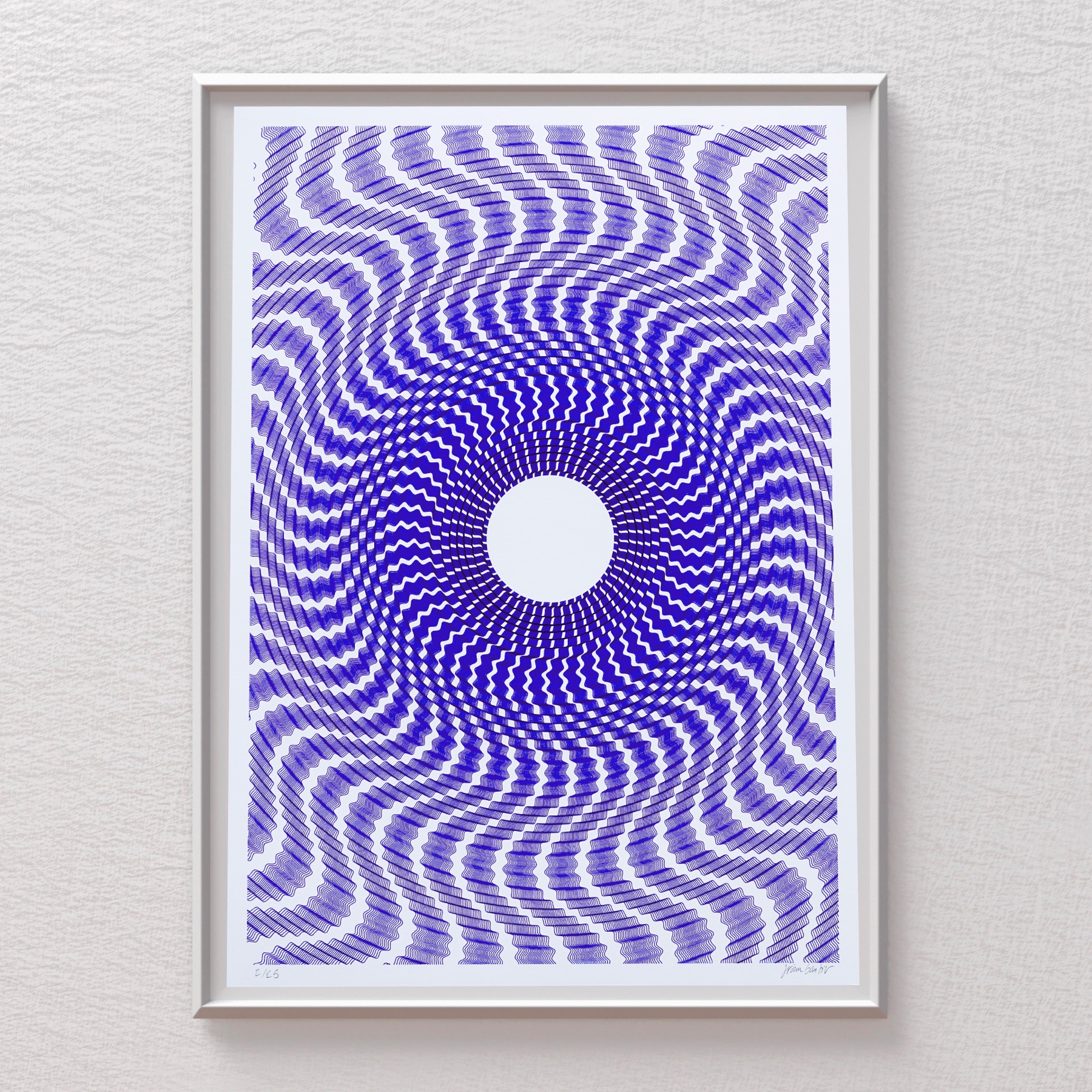 Guilloché Cannelé Blue · encadré