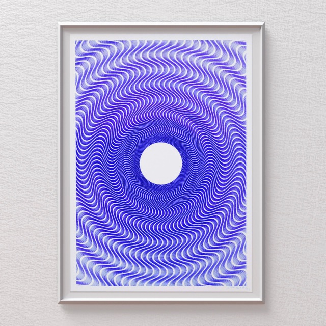 Guilloché Faible Amplitude Blue