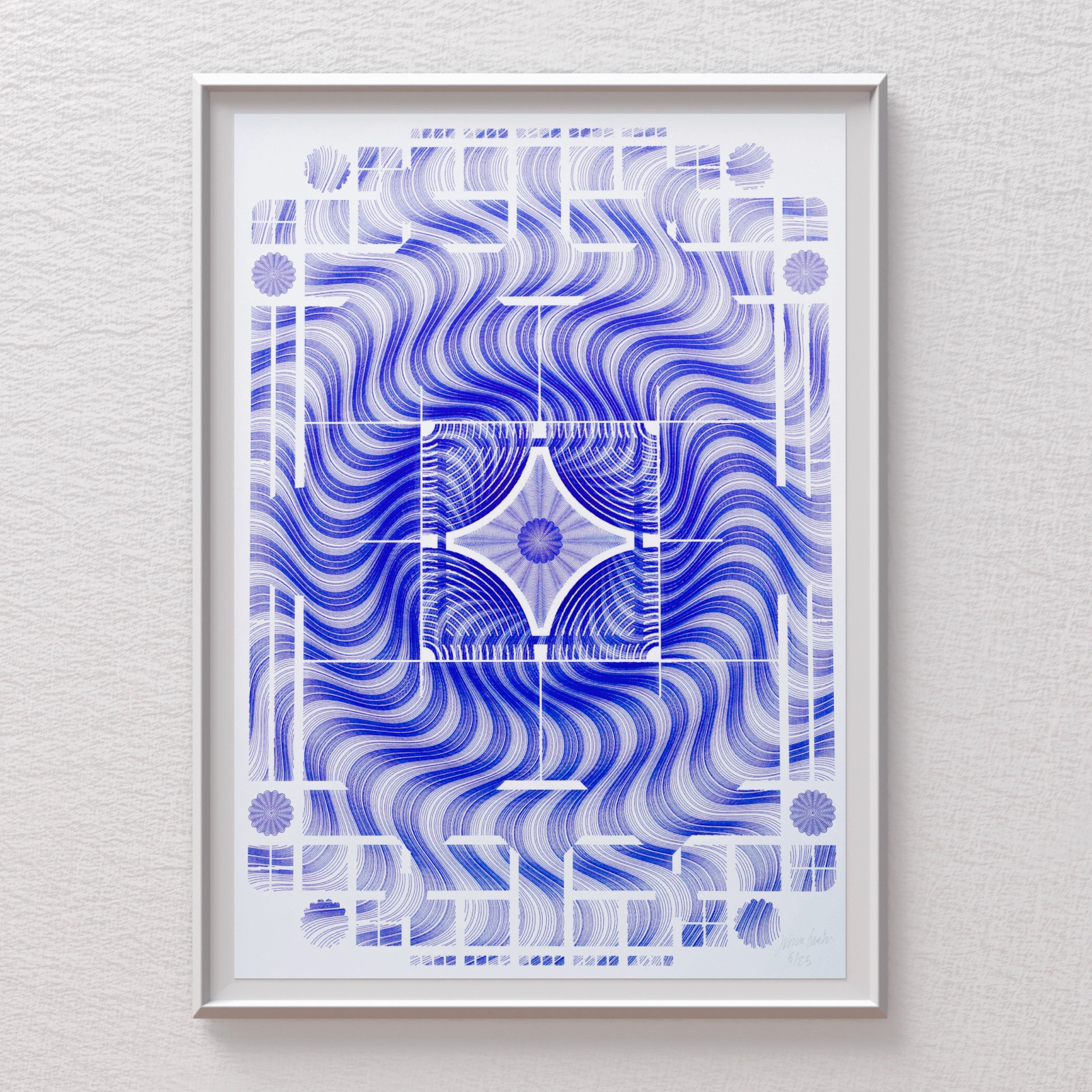 Guilloché Mosaïque Blue